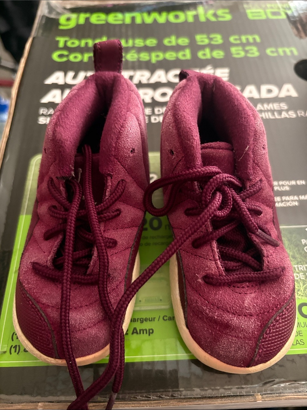 Jordans Kids Burgundy Suede Sneakers - Comfortable Everyday Shoe